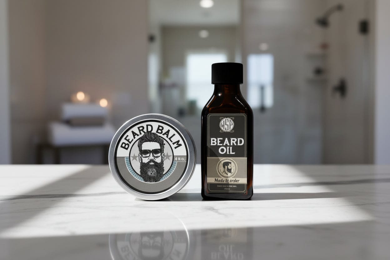 WSP Wood, Spice & Leather Beard Collection (Oil & Balm) - Scented to Order Bay Rum / The Full Loadout (Big Oil + Balm)