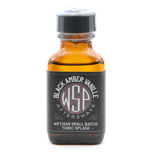 Black Amber Vanilla Artisan Aftershave Splash - EdC Cologne Strength & Small Batch Skin Tonic