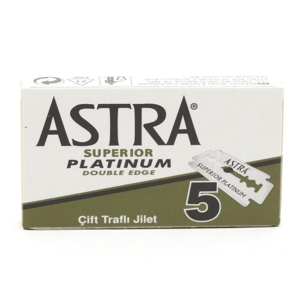 Razor Blades (5 Blades) Astra Superior Platinum Double Edge (DE)