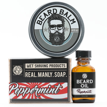 Limited Edition Peppermint - Beard Set (Balm, Oil, & Soap)
