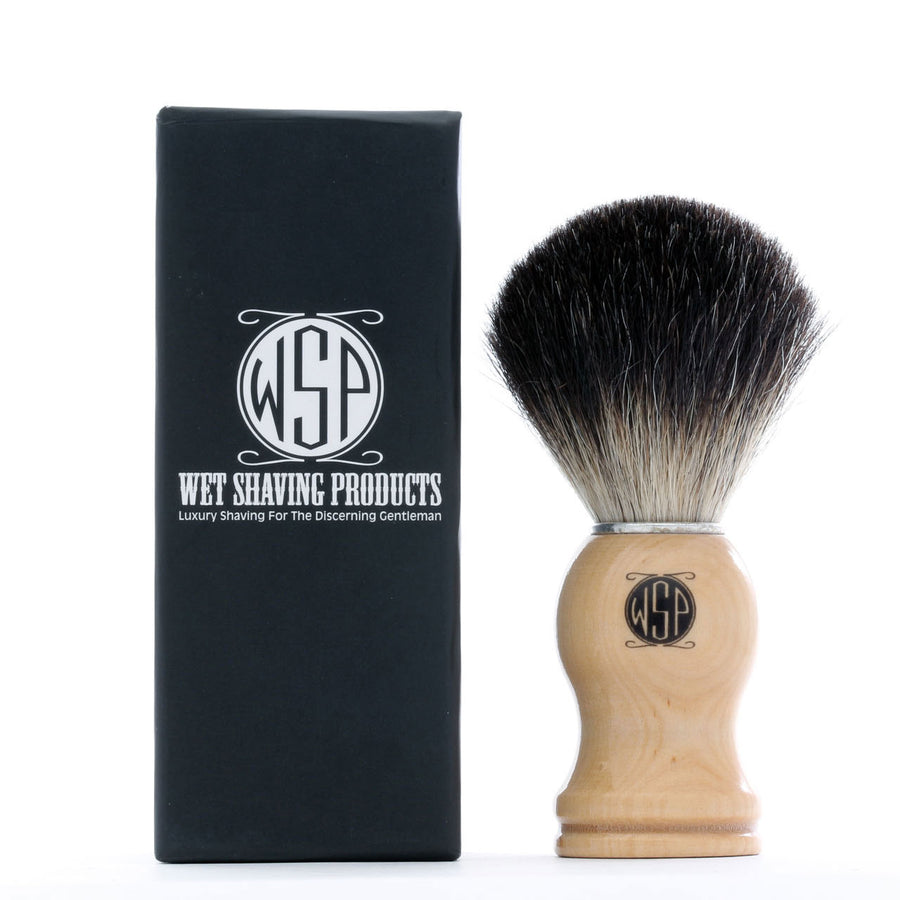 WSP High Density 100% Pure Black Badger Shaving Brush