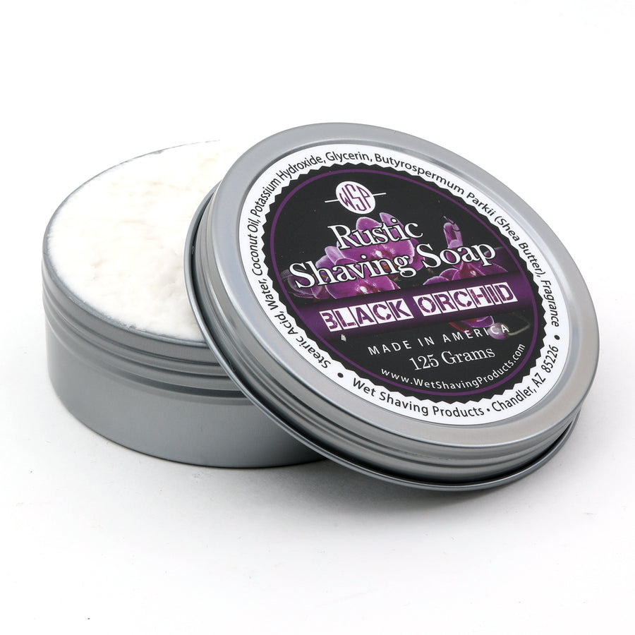 Limited Edition - Black Orchid - Rustic Shaving Soap Vegan & Natural 4 fl oz