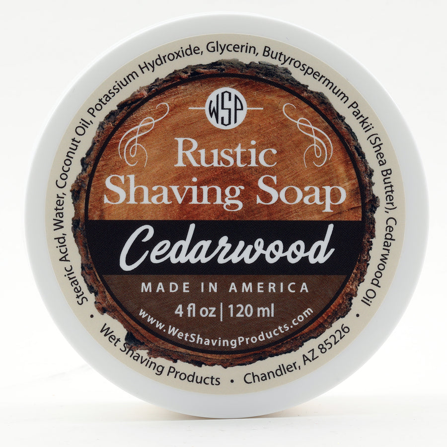 Limited Edition - Cedarwood - Rustic Shaving Soap Vegan & Natural 4 fl oz