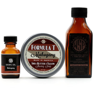 Formula T Fragrance Set (Pre Shave, Soap, & Aftershave) (Mahogany)