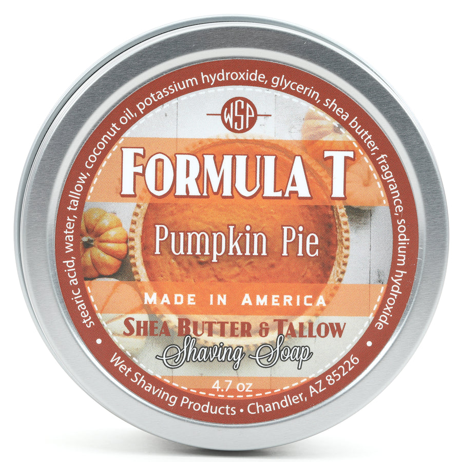 Limited Edition (Pumpkin Pie) Formula T Shaving Soap 4 fl oz Made with Shea Butter & Tallow