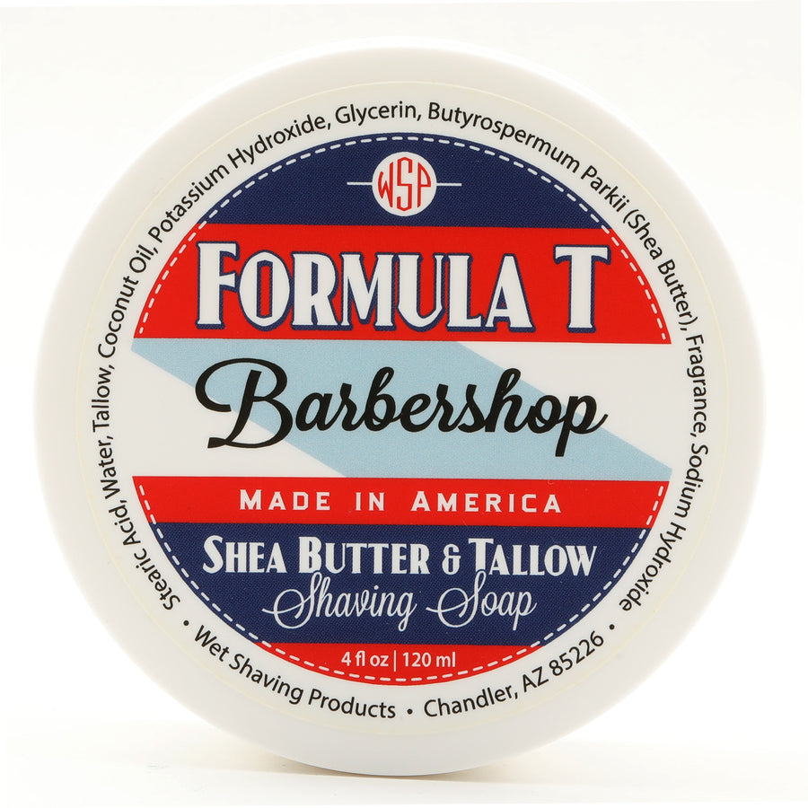 Formula T Shaving Soap - Shea Butter & Tallow - 4 Fl oz in Jar - Barbershop