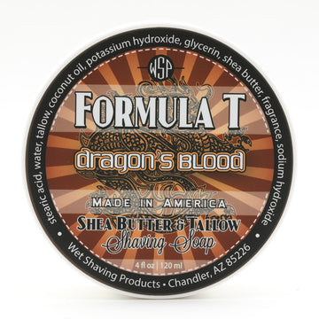 Limited Edition Dragon's Blood Formula T Shaving Soap 4 fl oz Made with Shea Butter & Tallow