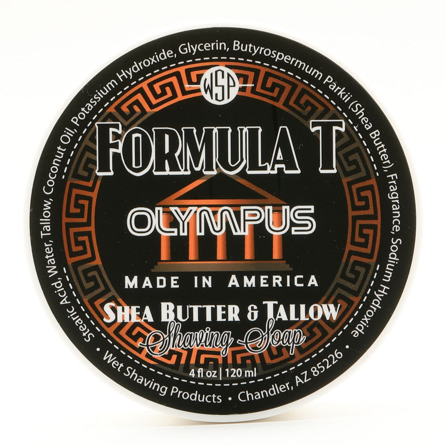 Formula T Shaving Soap - Shea Butter & Tallow - 4 Fl oz in Jar - Olympus