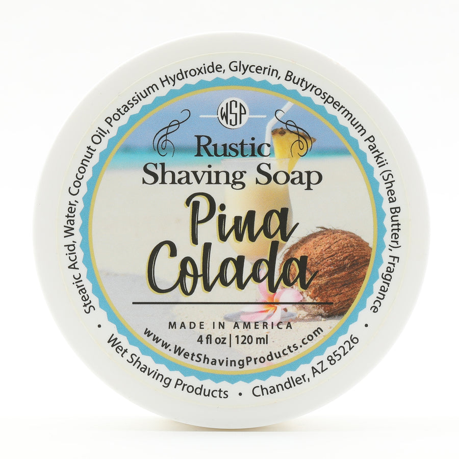 Limited Edition - Pina Colada - Rustic Shaving Soap Vegan & Natural 4 fl oz