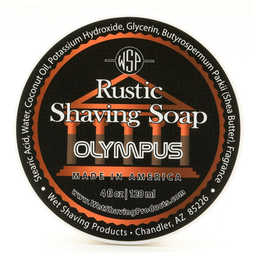Rustic Shaving Soap Vegan & All Natural 4 Fl oz in Jar (Olympus)