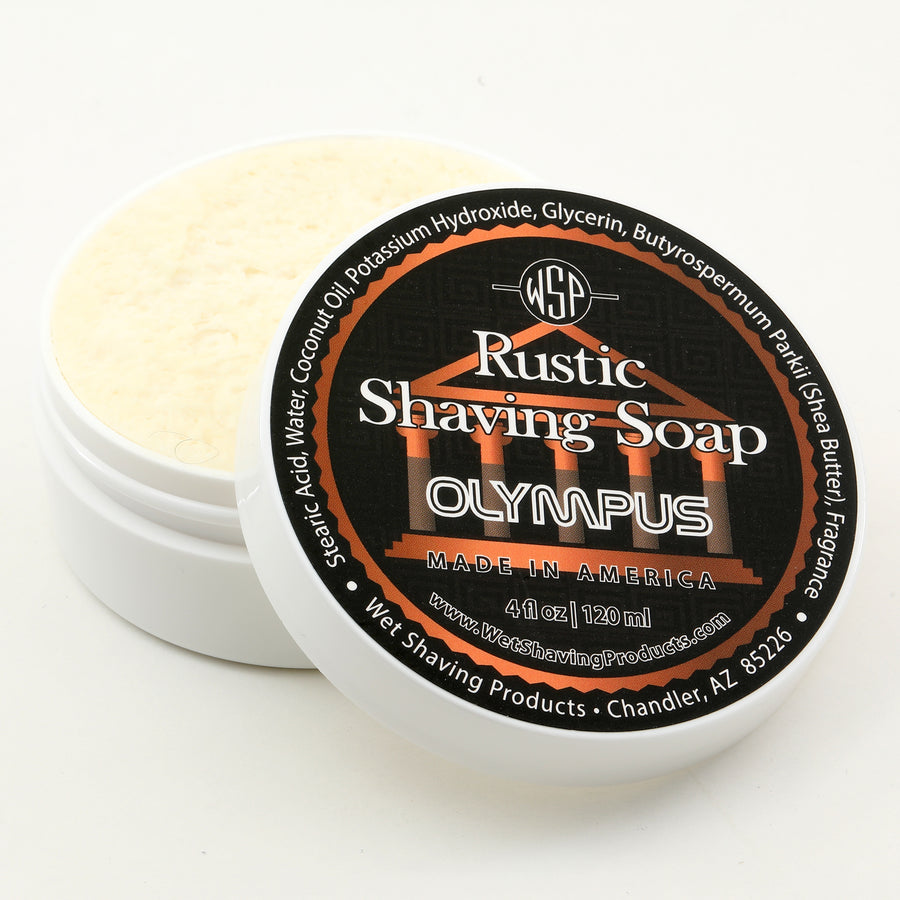 Rustic Shaving Soap Vegan & All Natural 4 Fl oz in Jar (Olympus)