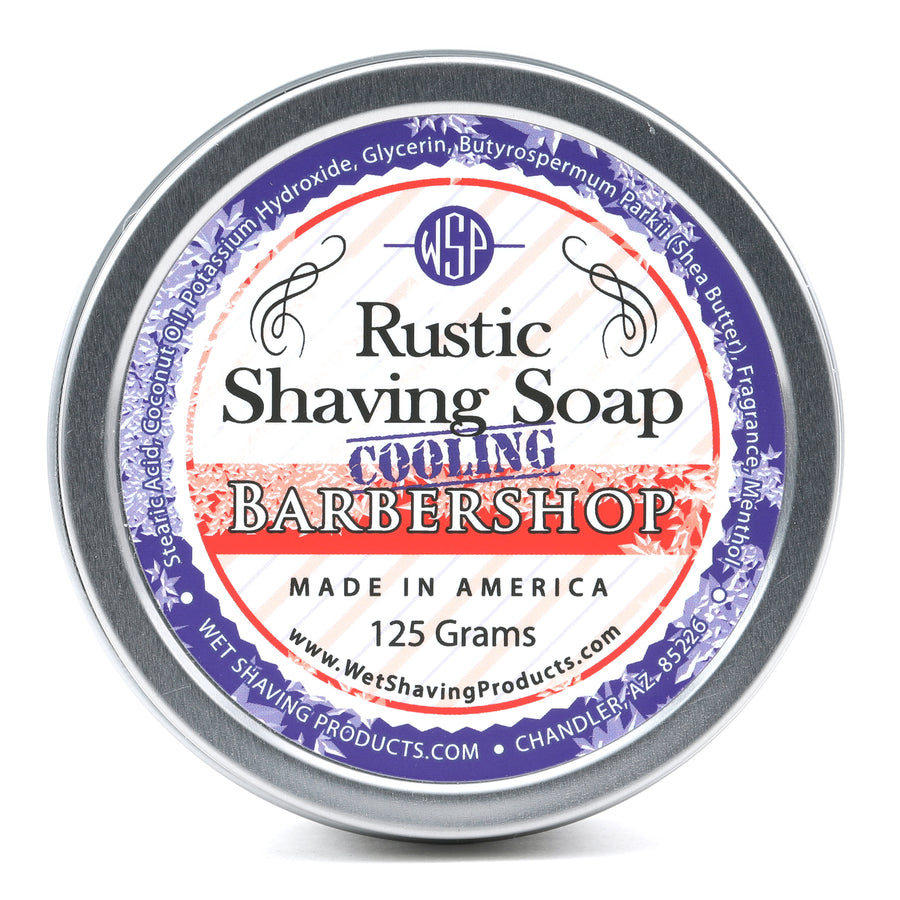 Limited Edition (Cooling Barbershop) - Rustic Shaving Soap Vegan & Natural 4 Fl oz