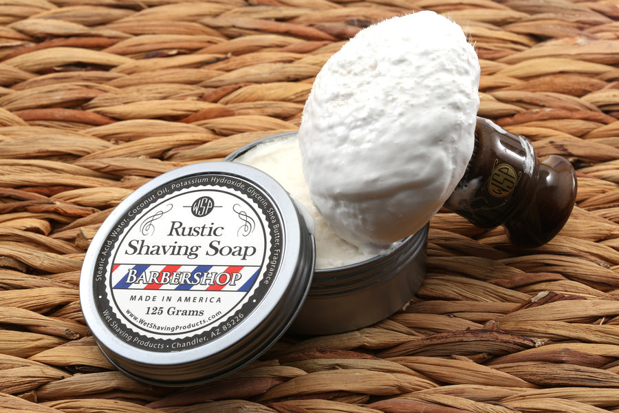 Rustic Shaving Soap Vegan & All Natural 4.4 oz; 125 g (Barbershop)