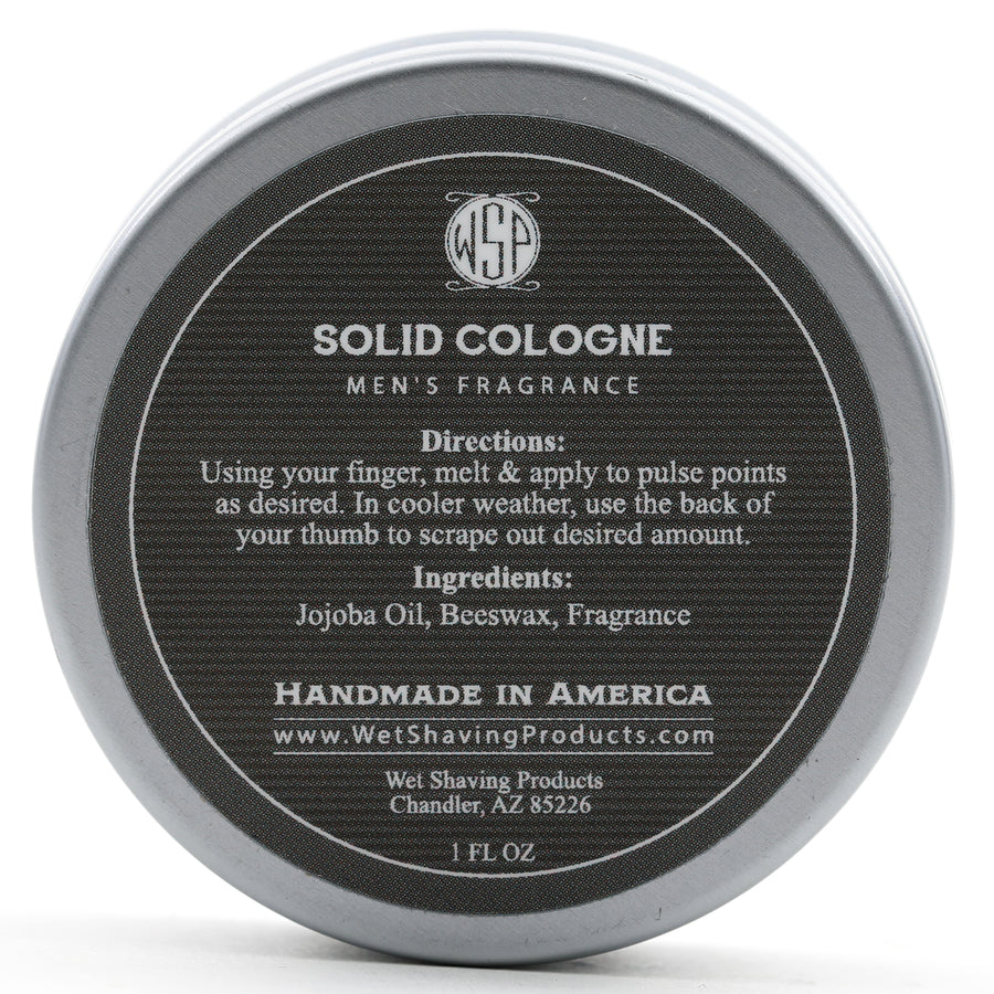 Solid Cologne EdP Strength Signature Scent - Black Vetiver 1 oz in tin
