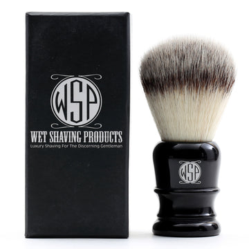 WSP Synthetic Silvertip Shaving Brush (Black)