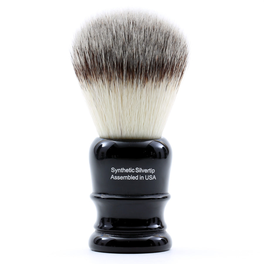 WSP Synthetic Silvertip Shaving Brush (Black)