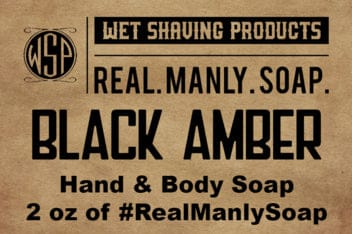 WSP Castile Hand & Body Soap Bar, 100% Natural & Vegan - 2 oz Travel Size Black Amber Vanilla