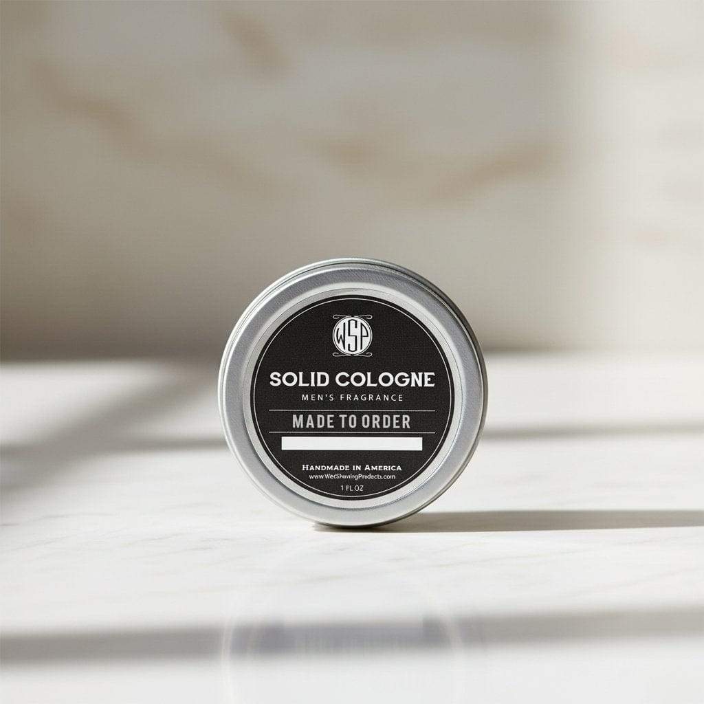 WSP Wood, Spice & Leather Solid Cologne – Rugged Artisan Fragrance – Made to Order Bay Rum